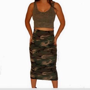 Army midi skirt